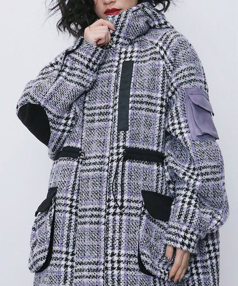 Check Utility Pocket Coat